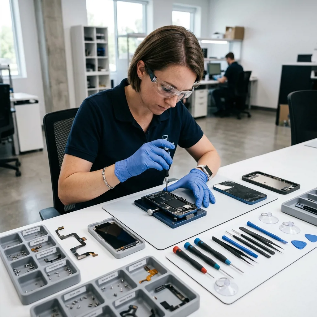 Процесс замены экрана iPhone в сервисном центре