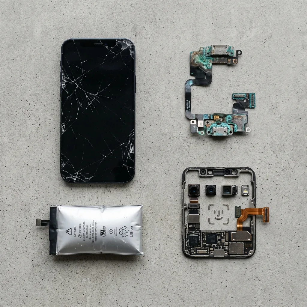 Инфографика типичных поломок iPhone
